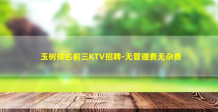 玉树排名前三KTV招聘-无管理费无杂费